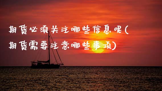 期货必须关注哪些信息呢(期货需要注意哪些事项)_https://m.fsyjjx.cn_期货保证金_第1张