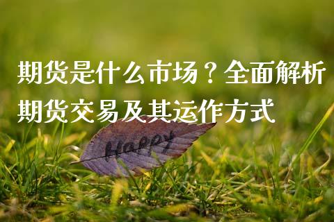 期货是什么市场？全面解析期货交易及其运作方式_https://m.fsyjjx.cn_期货保证金计算_第1张