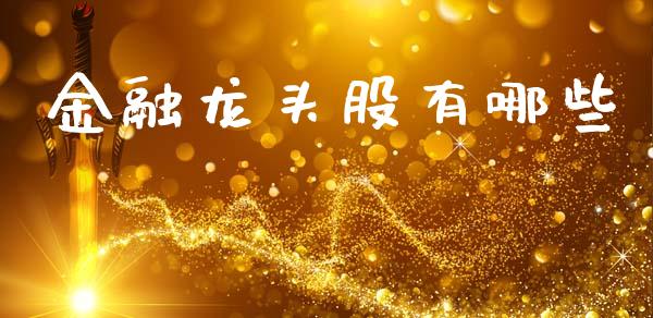金融龙头股有哪些_https://m.fsyjjx.cn_期货保证金_第1张