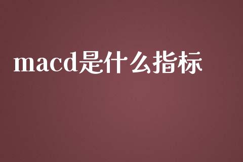 macd是什么指标_https://m.fsyjjx.cn_期货保证金_第1张