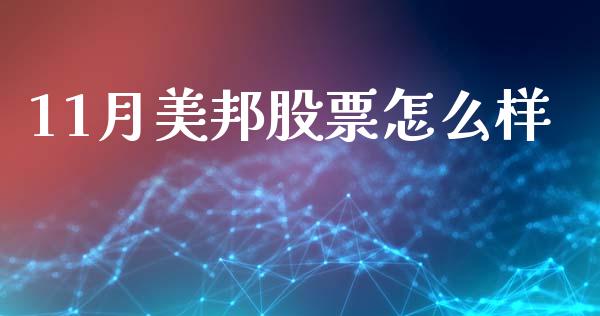 11月美邦股票怎么样_https://m.fsyjjx.cn_期货保证金计算_第1张