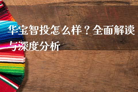 华宝智投怎么样？全面解读与深度分析_https://m.fsyjjx.cn_期货保证金_第1张