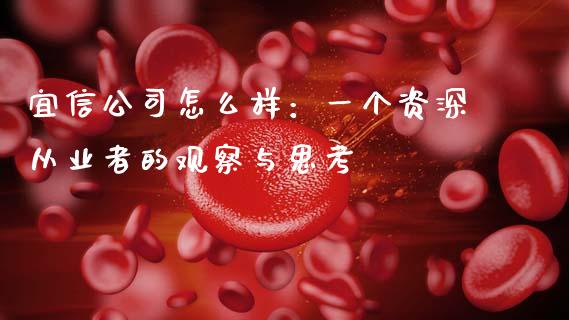 宜信公司怎么样：一个资深从业者的观察与思考_https://m.fsyjjx.cn_期货保证金计算_第1张