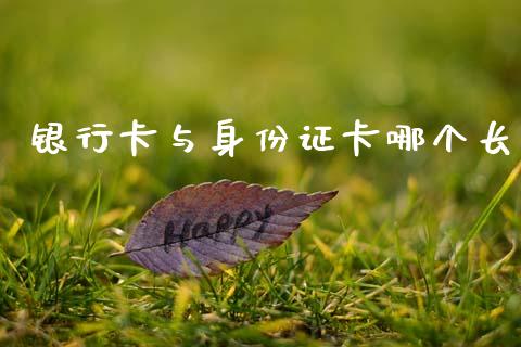 银行卡与身份证卡哪个长_https://m.fsyjjx.cn_期货保证金_第1张