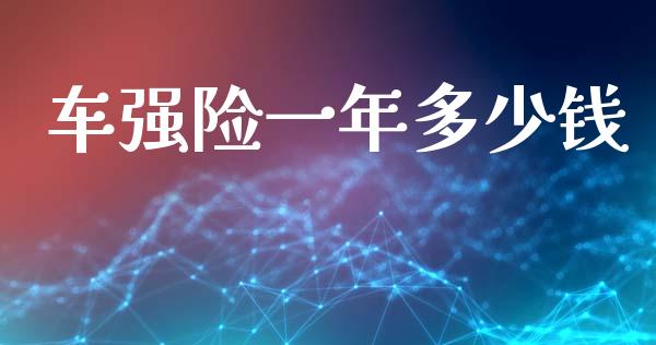 车强险一年多少钱_https://m.fsyjjx.cn_期货如何开户_第1张