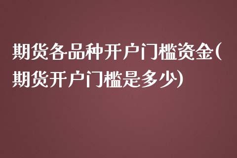 期货各品种开户门槛资金(期货开户门槛是多少)_https://m.fsyjjx.cn_股指期货保证金_第1张