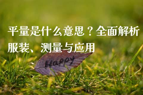 平量是什么意思？全面解析服装、测量与应用_https://m.fsyjjx.cn_期货保证金_第1张