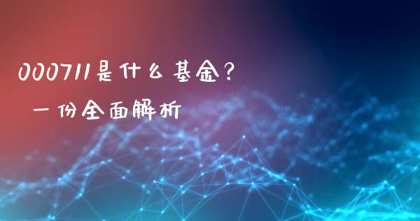 000711是什么基金？ 一份全面解析_https://m.fsyjjx.cn_期货如何开户_第1张