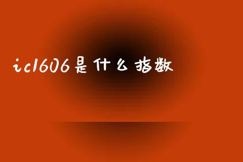 ic1606是什么指数_https://m.fsyjjx.cn_期货如何开户_第1张