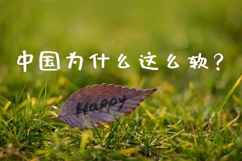 中国为什么这么软？_https://m.fsyjjx.cn_股指期货保证金_第1张