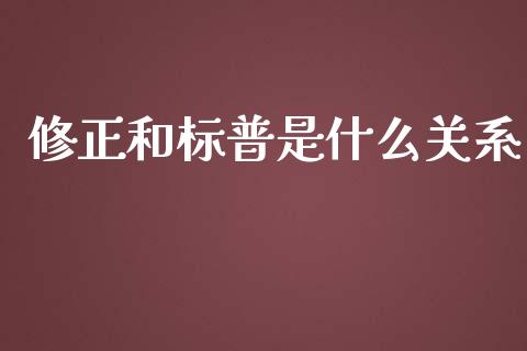 修正和标普是什么关系_https://m.fsyjjx.cn_期货如何开户_第1张