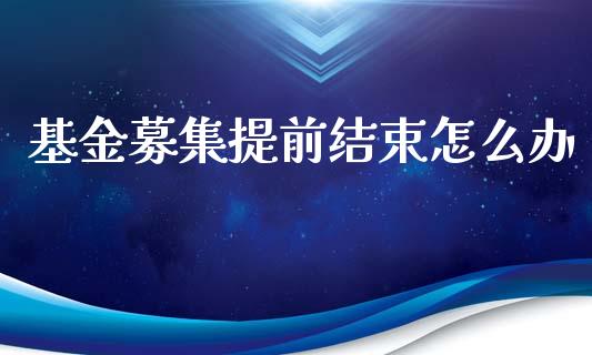 基金募集提前结束怎么办_https://m.fsyjjx.cn_期货如何开户_第1张