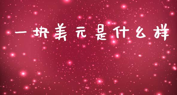 一块美元是什么样_https://m.fsyjjx.cn_期货保证金计算_第1张