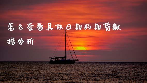 怎么查看具体日期的期货数据分析_https://m.fsyjjx.cn_股指期货保证金_第1张