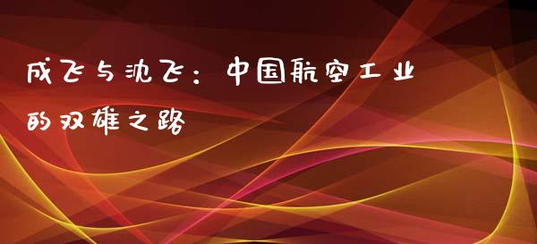 成飞与沈飞：中国航空工业的双雄之路_https://m.fsyjjx.cn_期货保证金_第1张
