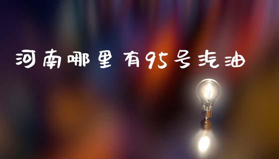 河南哪里有95号汽油_https://m.fsyjjx.cn_期货如何开户_第1张