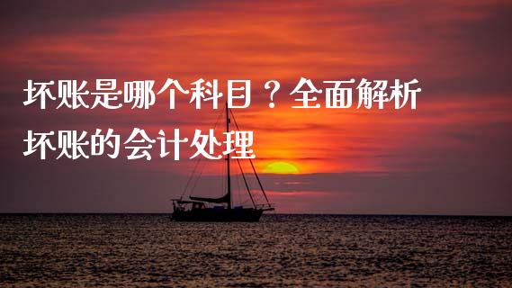 坏账是哪个科目？全面解析坏账的会计处理_https://m.fsyjjx.cn_期货保证金计算_第1张