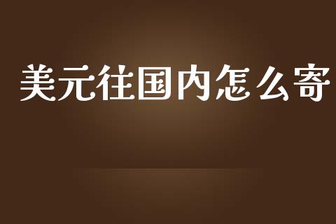 美元往国内怎么寄_https://m.fsyjjx.cn_期货保证金_第1张