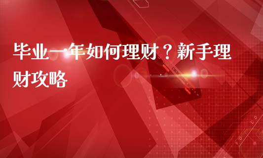 毕业一年如何理财？新手理财攻略_https://m.fsyjjx.cn_期货保证金计算_第1张