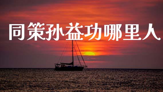 同策孙益功哪里人_https://m.fsyjjx.cn_期货保证金计算_第1张