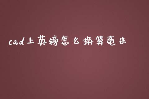 cad上英镑怎么换算毫米_https://m.fsyjjx.cn_期货保证金计算_第1张