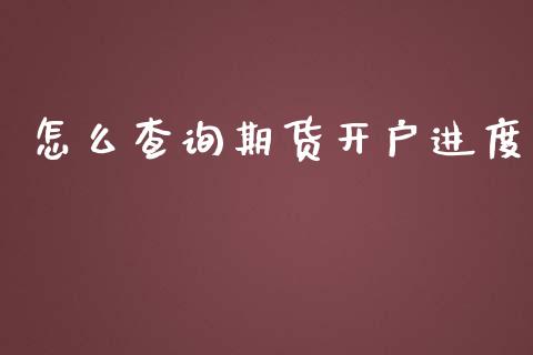 怎么查询期货开户进度_https://m.fsyjjx.cn_期货如何开户_第1张