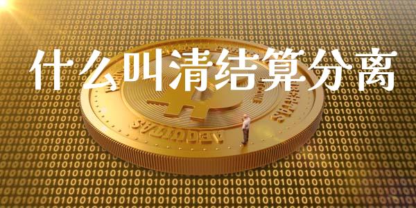 什么叫清结算分离_https://m.fsyjjx.cn_期货保证金_第1张