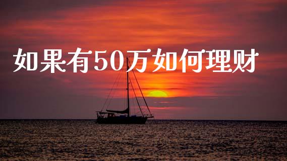 如果有50万如何理财_https://m.fsyjjx.cn_股指期货保证金_第1张