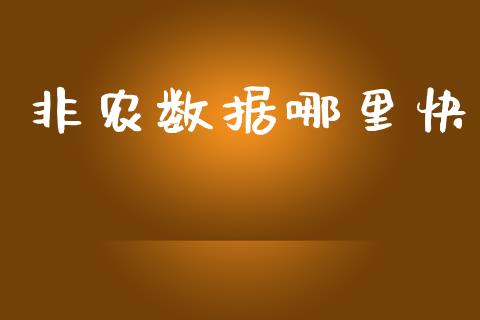 非农数据哪里快_https://m.fsyjjx.cn_期货保证金计算_第1张