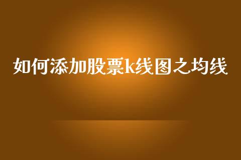 如何添加股票k线图之均线_https://m.fsyjjx.cn_股指期货保证金_第1张