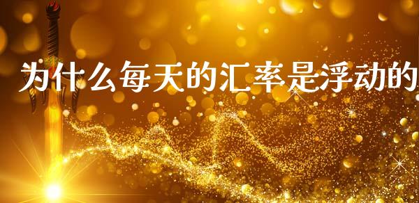 为什么每天的汇率是浮动的_https://m.fsyjjx.cn_股指期货保证金_第1张