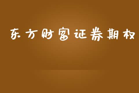东方财富证券期权_https://m.fsyjjx.cn_股指期货保证金_第1张