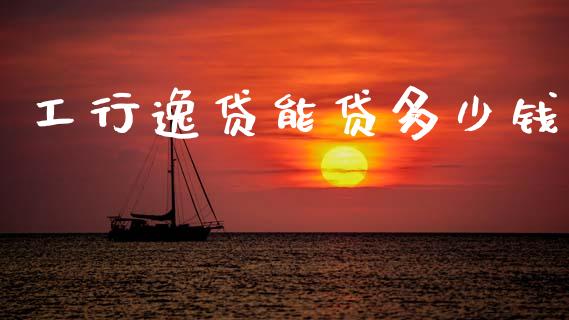 工行逸贷能贷多少钱_https://m.fsyjjx.cn_期货保证金_第1张