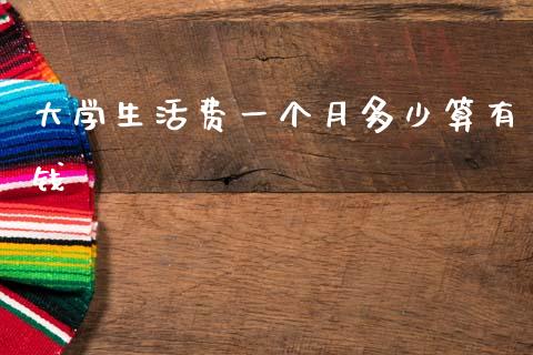 大学生活费一个月多少算有钱_https://m.fsyjjx.cn_股指期货保证金_第1张