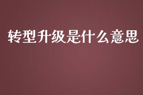 转型升级是什么意思_https://m.fsyjjx.cn_期货如何开户_第1张