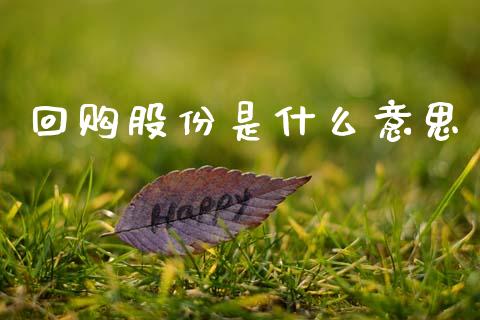 回购股份是什么意思_https://m.fsyjjx.cn_期货如何开户_第1张