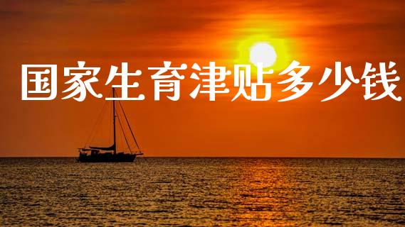 国家生育津贴多少钱_https://m.fsyjjx.cn_股指期货保证金_第1张