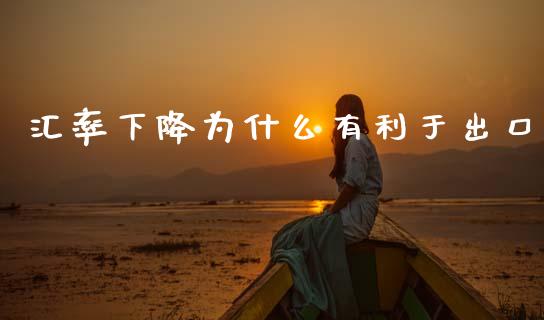 汇率下降为什么有利于出口_https://m.fsyjjx.cn_期货如何开户_第1张
