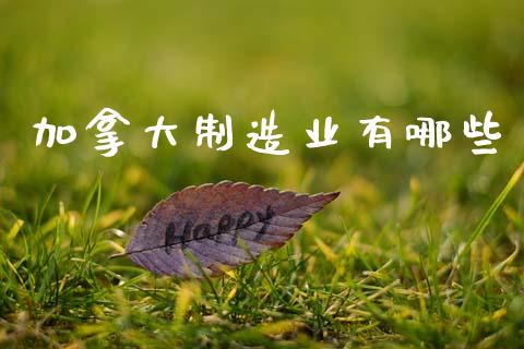 加拿大制造业有哪些_https://m.fsyjjx.cn_期货如何开户_第1张