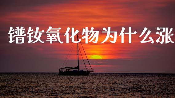 镨钕氧化物为什么涨_https://m.fsyjjx.cn_期货如何开户_第1张