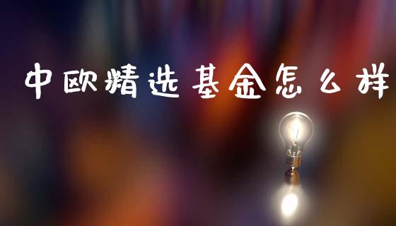 中欧精选基金怎么样_https://m.fsyjjx.cn_股指期货保证金_第1张