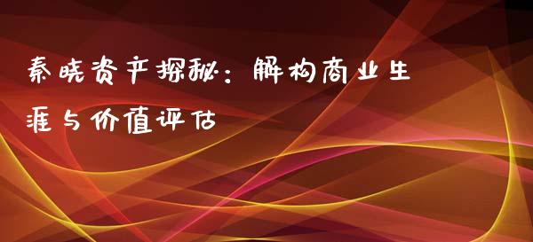 秦晓资产探秘：解构商业生涯与价值评估_https://m.fsyjjx.cn_期货如何开户_第1张