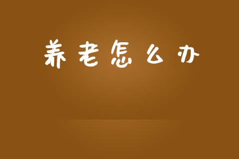 养老怎么办_https://m.fsyjjx.cn_股指期货保证金_第1张