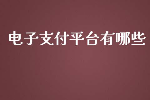 电子支付平台有哪些_https://m.fsyjjx.cn_期货保证金计算_第1张