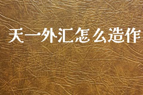 天一外汇怎么造作_https://m.fsyjjx.cn_股指期货保证金_第1张