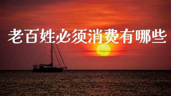老百姓必须消费有哪些_https://m.fsyjjx.cn_期货如何开户_第1张