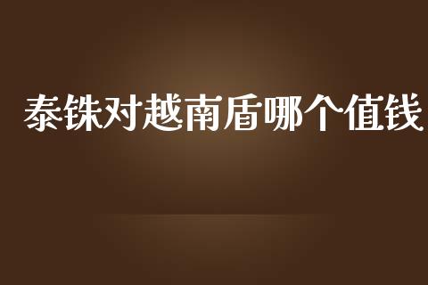泰铢对越南盾哪个值钱_https://m.fsyjjx.cn_期货保证金_第1张