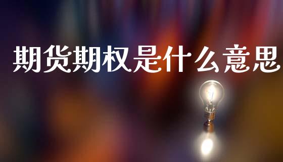 期货期权是什么意思_https://m.fsyjjx.cn_股指期货保证金_第1张