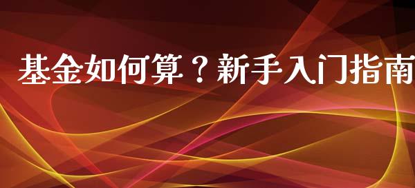 基金如何算？新手入门指南_https://m.fsyjjx.cn_股指期货保证金_第1张
