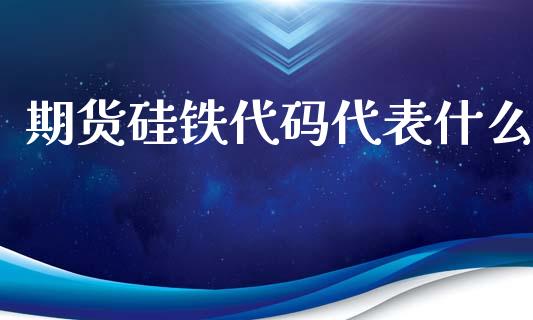 期货硅铁代码代表什么_https://m.fsyjjx.cn_期货保证金_第1张